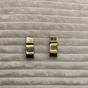 Gold Loop Stud Earrings